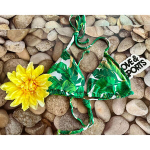 NWT PALM PRINT BIKINI TOP